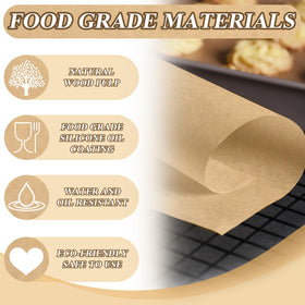 TiciKim Food-grade parchment with silicone oil coating, water and oil resistant.