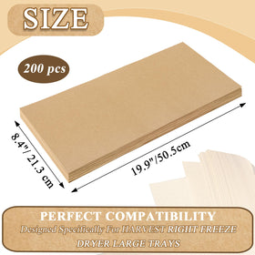 TiciKim pre-cut parchment paper for Harvest Right large trays, clean removal.