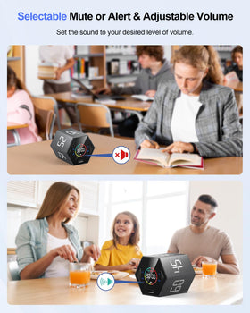Ticktime Pomodoro Cube USB-C rechargeable for convenience
