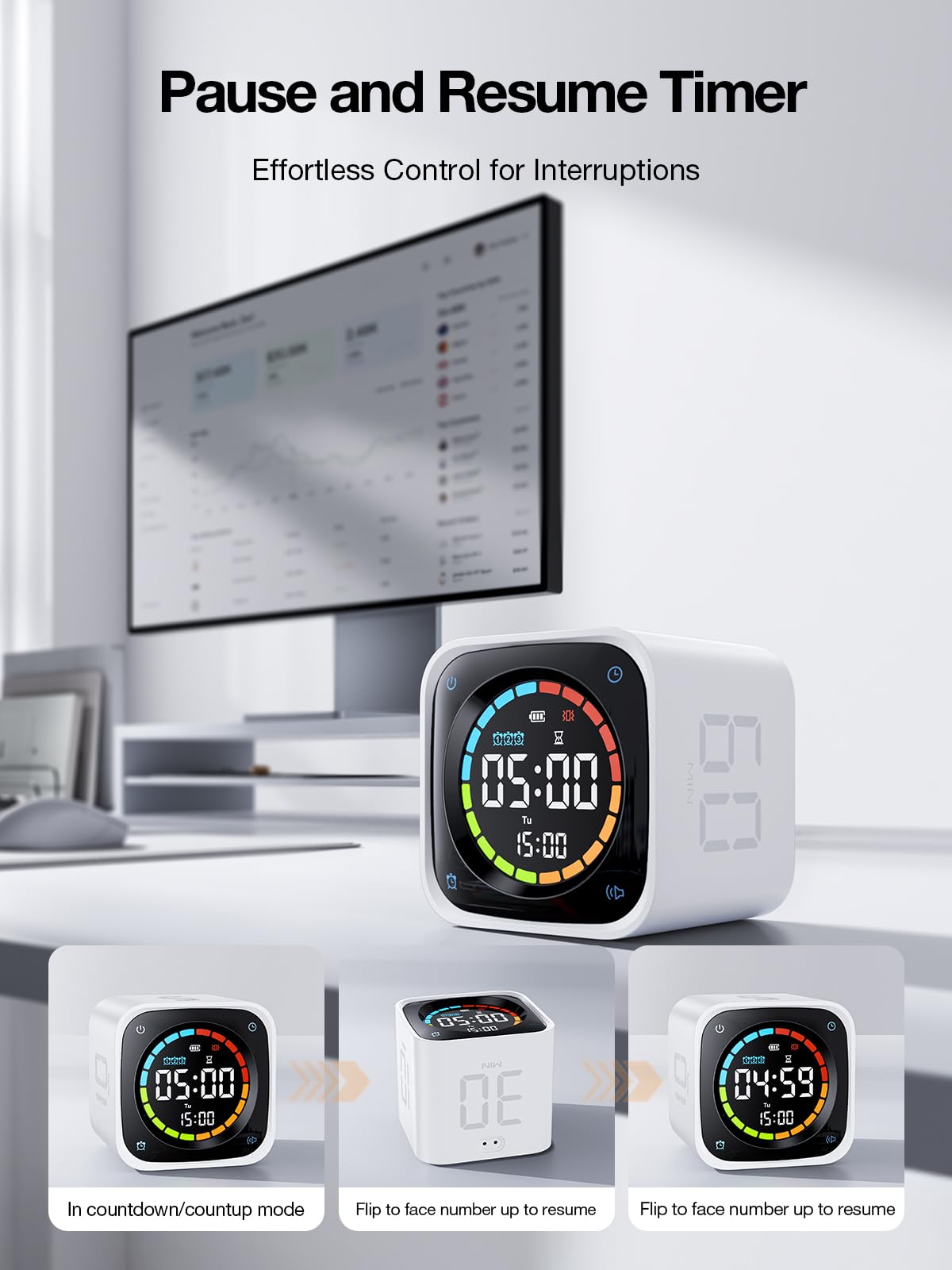 Ticktime TK3 compact, portable timer fits in your bag