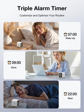 Ticktime TK3 triple alarm supports daily routines from morning to night