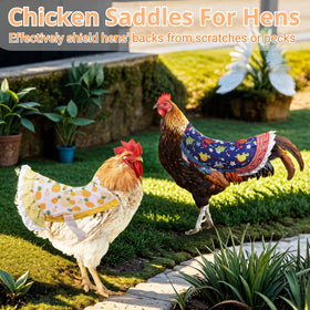 Tideme feather protector uses soft cotton for hens' comfort and airflow.