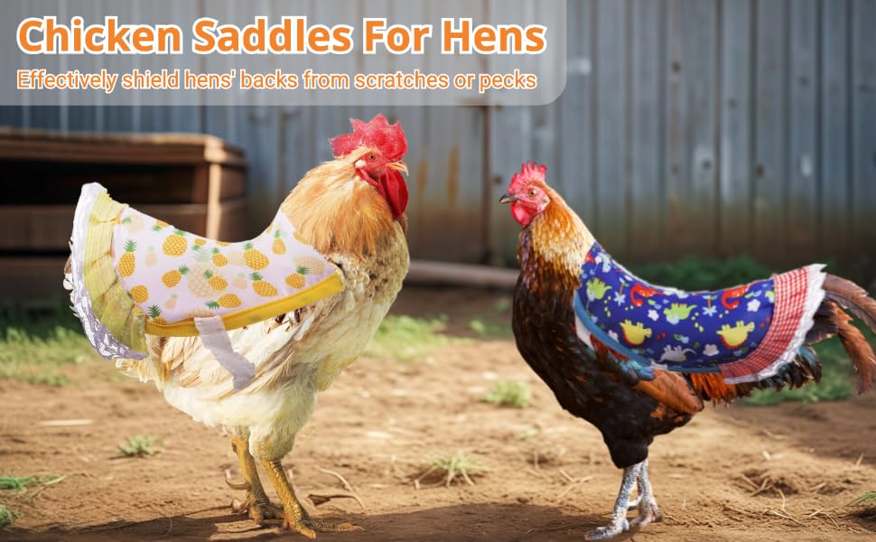 Tideme easy-to-clean chicken saddles save time during feather care.