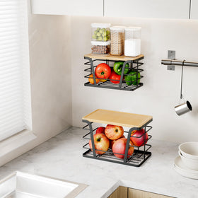 Tidiiabode bamboo top cover adds sturdy, stylish support for stackable units.