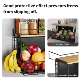 TIDIIABODE fridge organizer storing potatoes and onions on bottom shelf