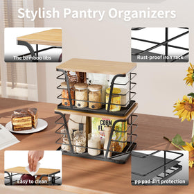 TIDIIABODE two-bin set fits pantry shelves for organized vegetable storage.