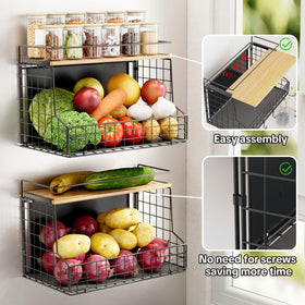 TIDIIABODE large container spice rack on fridge door for organized spices