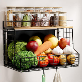 TIDIIABODE magnetic fridge shelf with wide back magnets for sturdy storage