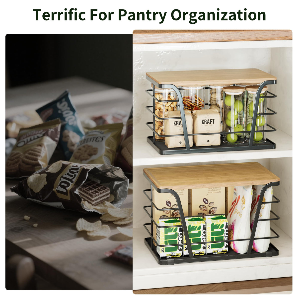 TIDIIABODE black produce storage bins endure daily use while organizing vegetables.