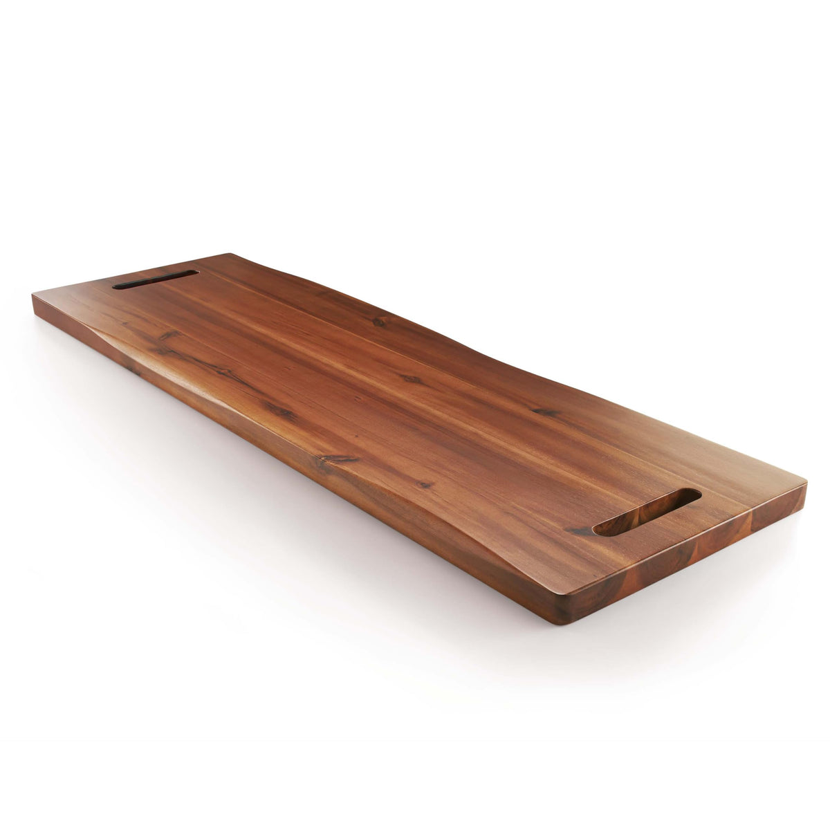 Tidita 36-inch acacia board top view for expansive appetizer display