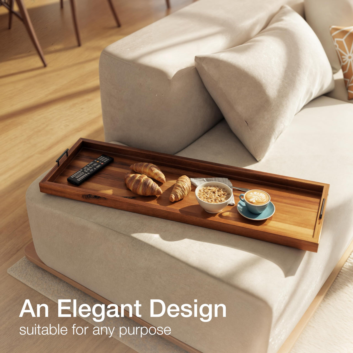 Tidita Acacia board suitable for outdoor dining.