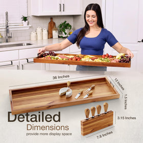Tidita Acacia charcuterie board setup for entertaining ideas.