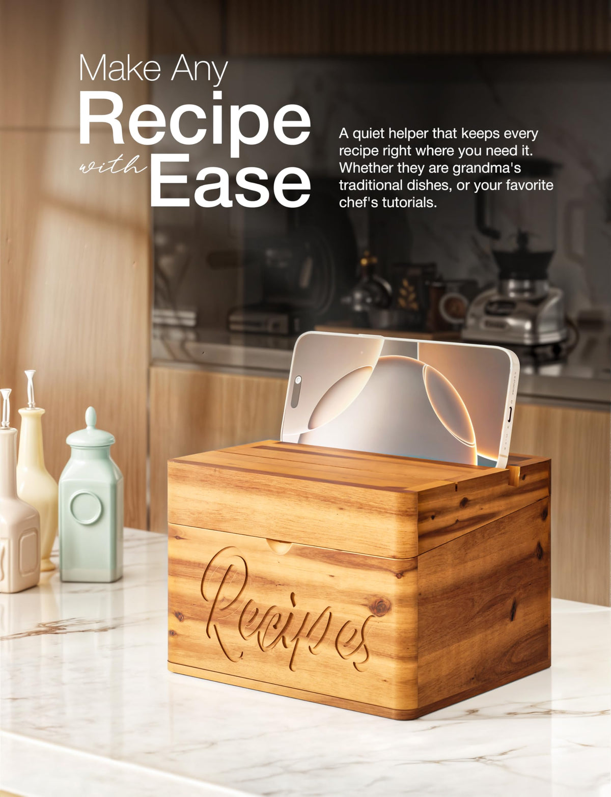 Tidita Acacia engraved front adds timeless display value