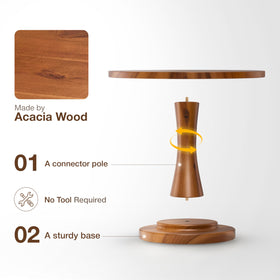 Tidita acacia wood cake stand as a wedding decor centerpiece