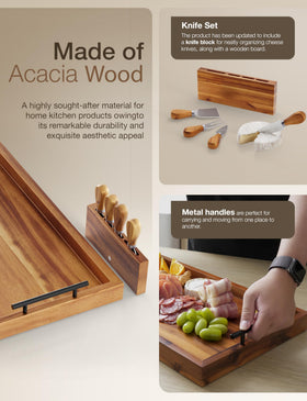 Tidita acacia wood close-up highlighting natural grain and craftsmanship.