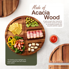 Tidita cheese knife set included for easy cheese and charcuterie service.