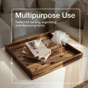 Tidita coffee table tray for organization and decorative display.