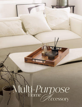 Tidita large wood tray for coffee table decor and practical organization.
