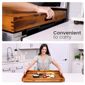 Tidita cutting-board mode on stove cover for light chopping tasks.