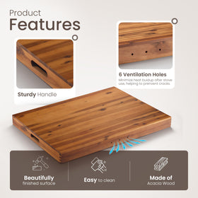 Tidita stove top cover with integrated handle grooves for easy transport.