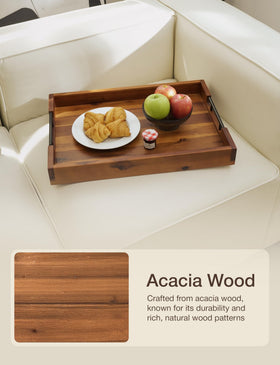 Tidita tray lightweight and portable for moving between rooms.