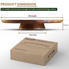 Tidita wood turntable display stand highlighted for sturdy wooden platform