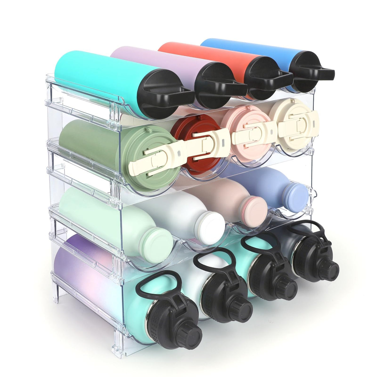 TIDY SAVANT bottle organizer front view showing stable design and easy access