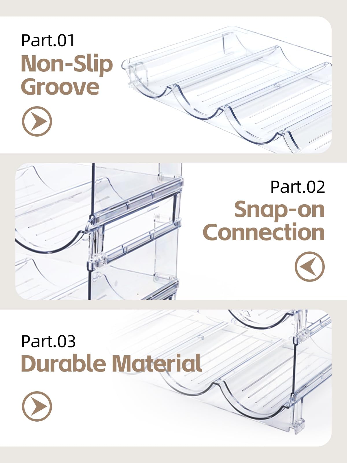 TIDY SAVANT clear PET material for visibility and easy cleaning