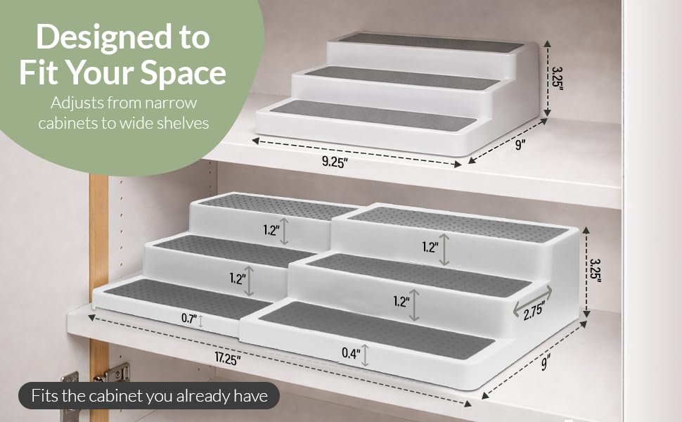 Tidy Train cabinet pantry organization keeps spices neatly arranged for quick access