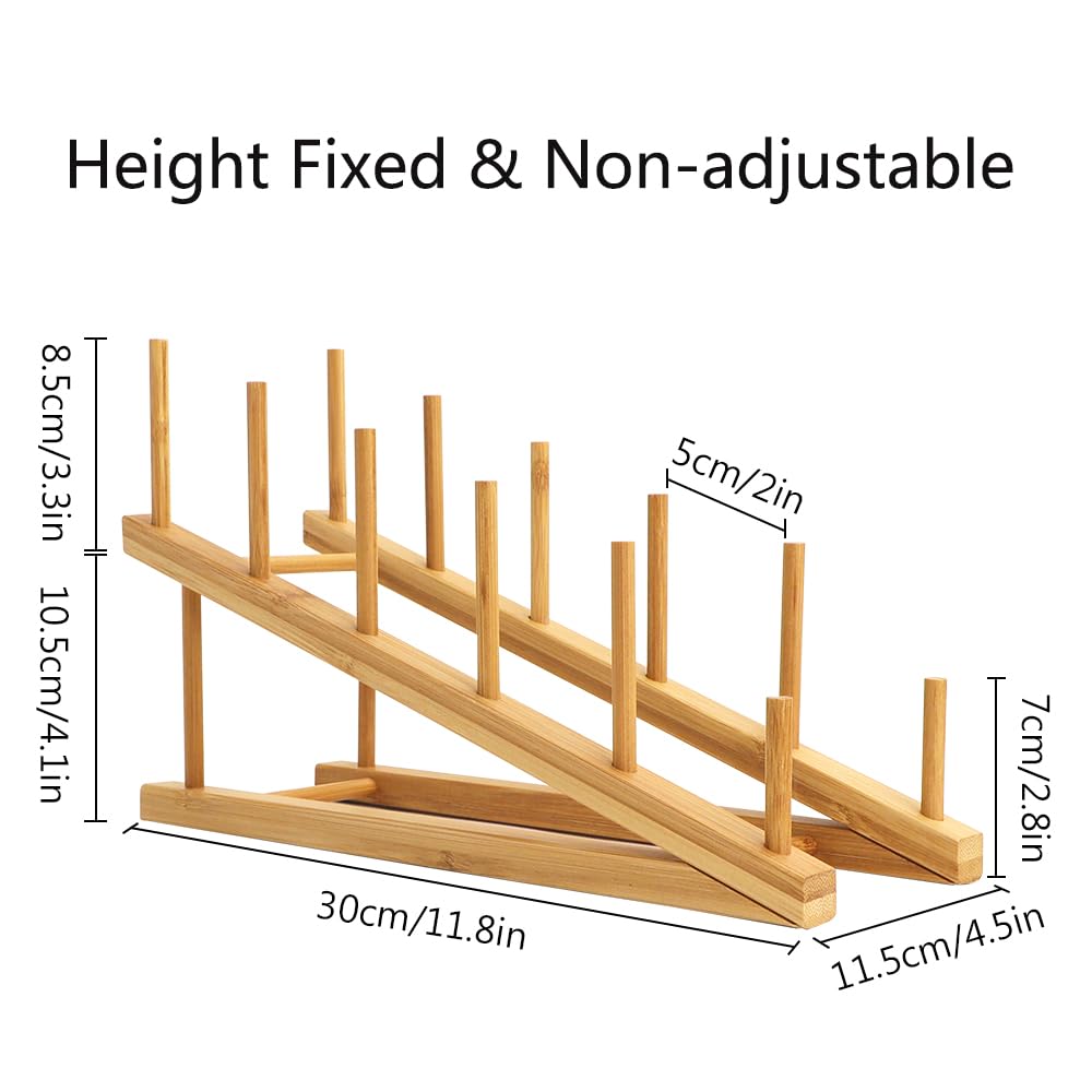 TIE-DailyNec bamboo dish rack showcases natural texture and durable build for daily use.