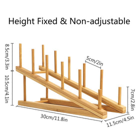 TIE-DailyNec bamboo dish rack showcases natural texture and durable build for daily use.