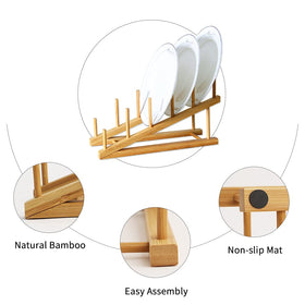 TIE-DailyNec easy-clean wooden rack cleans quickly with a damp cloth.