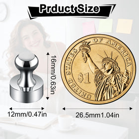 Compact Tiergrade magnets decorate lockers and desks while securing important papers.