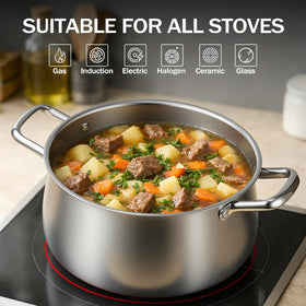 Tifanso tempered glass lid with steam vent for monitoring heat