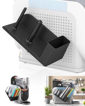 Tiga cup organizer mounted on Ninja FS301 side for easy access.