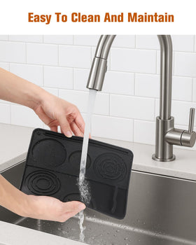 Tiga silicone mat is dishwasher-safe for quick cleanup