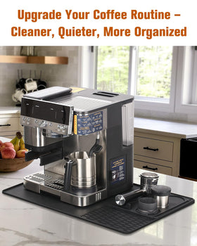 Tiga mat improves organization on Breville and De'Longhi setups