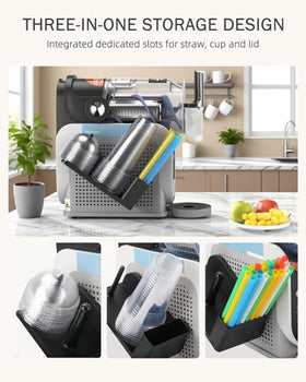 Lightweight ABS construction highlights durability and easy cleaning.