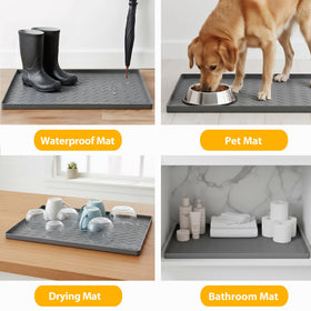 TigeJoy entryway multi-use mat acts as a dirt catcher.