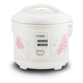 Tiger JAZ-A10U-LF rice cooker with 5.5-cup capacity for family meals.