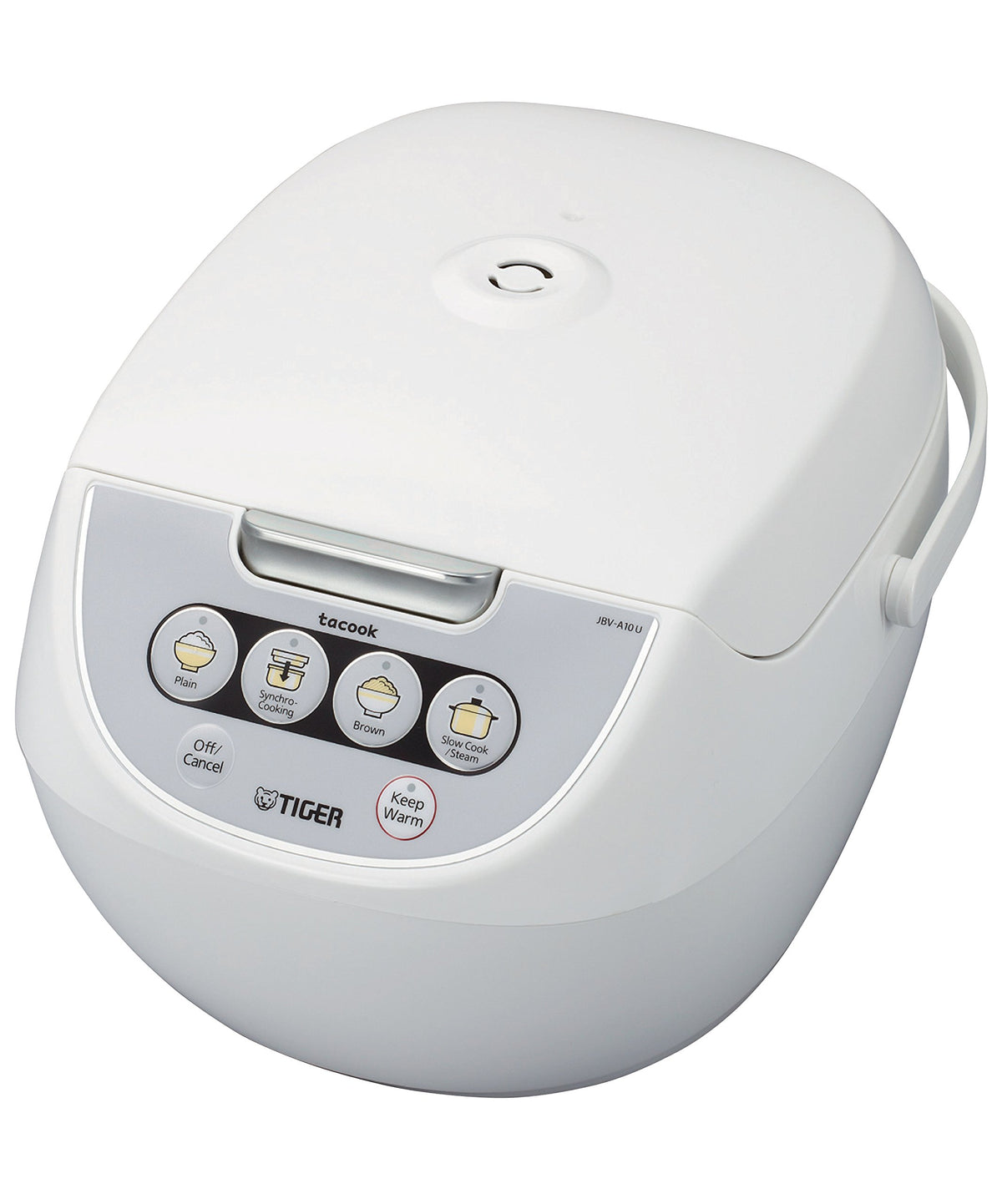 Tiger JBV-A10U rice cooker front view for easy weeknight meals