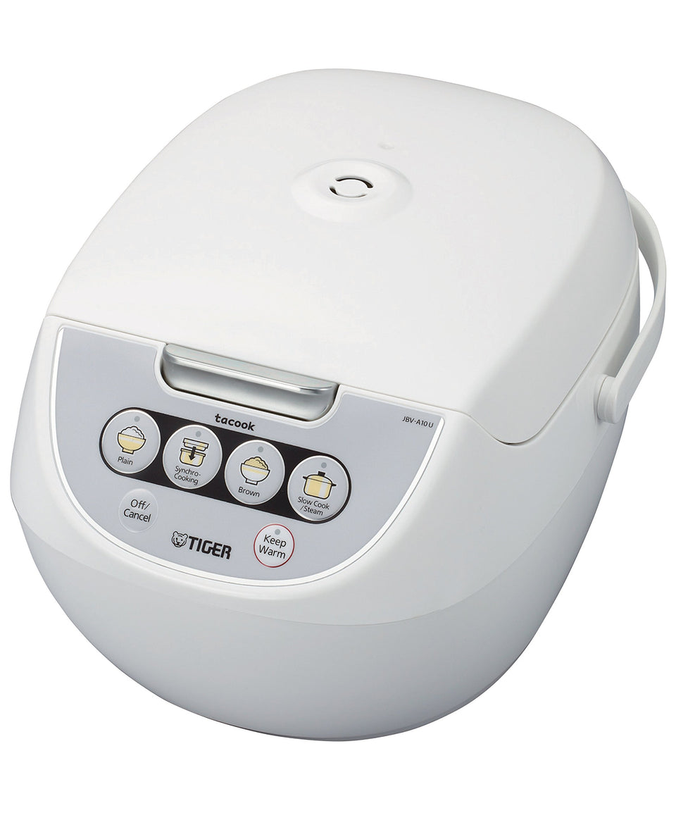 Tiger JBV-A10U rice cooker front view for easy weeknight meals