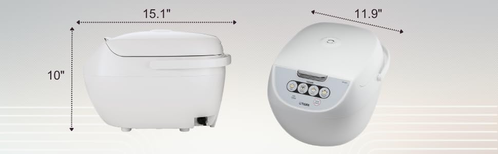 Tiger JBV-A18U-W slow-cooker option for tender low-heat meals.