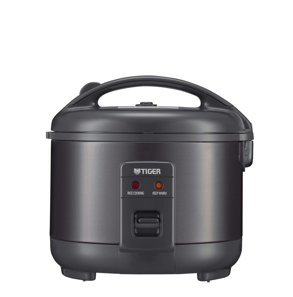 Tiger JNP-S55U-KY 3-cup capacity rice cooker in compact form for small kitchens.