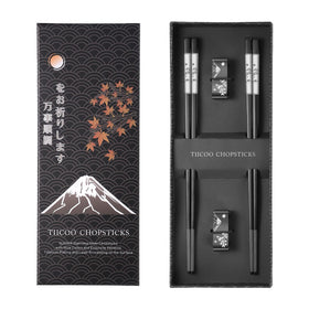TIICOO premium 304 stainless steel chopsticks pair for durable dining.