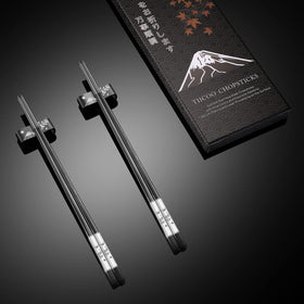 TIICOO square-bodied chopsticks with textured tips for precise grip.