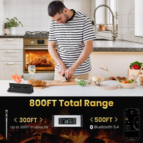TiInsta dual sensors monitor meat and ambient temperature