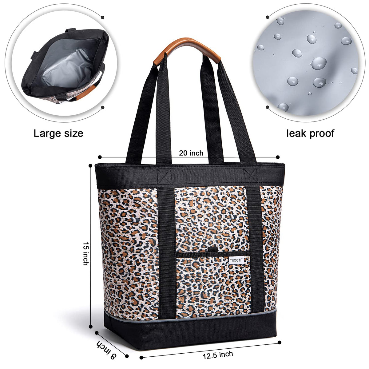 TIIOCTI Cooler Tote folds flat for compact storage when not in use