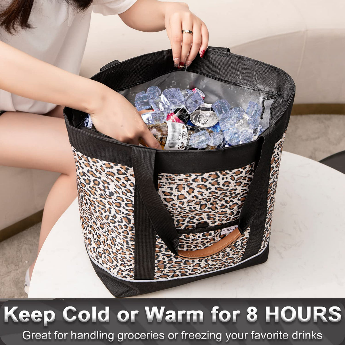 TIIOCTI Cooler Tote leak-proof design protects contents during travel