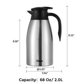 Tiken pour spout close-up showing spill-free pouring design.